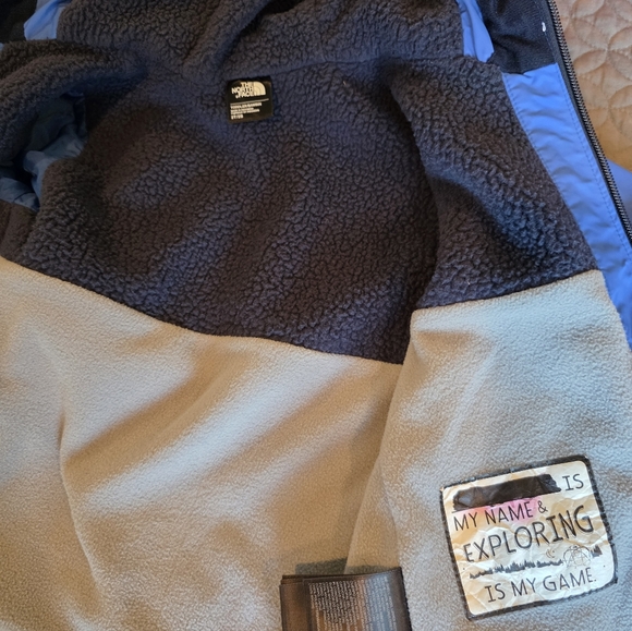 The North Face Kids Toddler Blue and Gray Hooded Full Zip Jacket, 2T - Picture 9 of 9